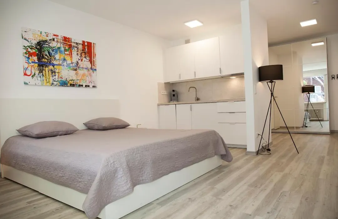 Center Studio Extra Comfort Luxury Double Bed Kitchen-1